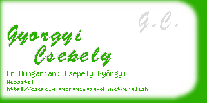 gyorgyi csepely business card